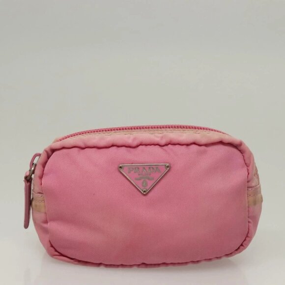 PRADA Pouch Nylon 2 Set Pink Red Auth bs28039 - Picture 9 of 15